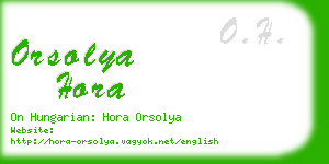 orsolya hora business card